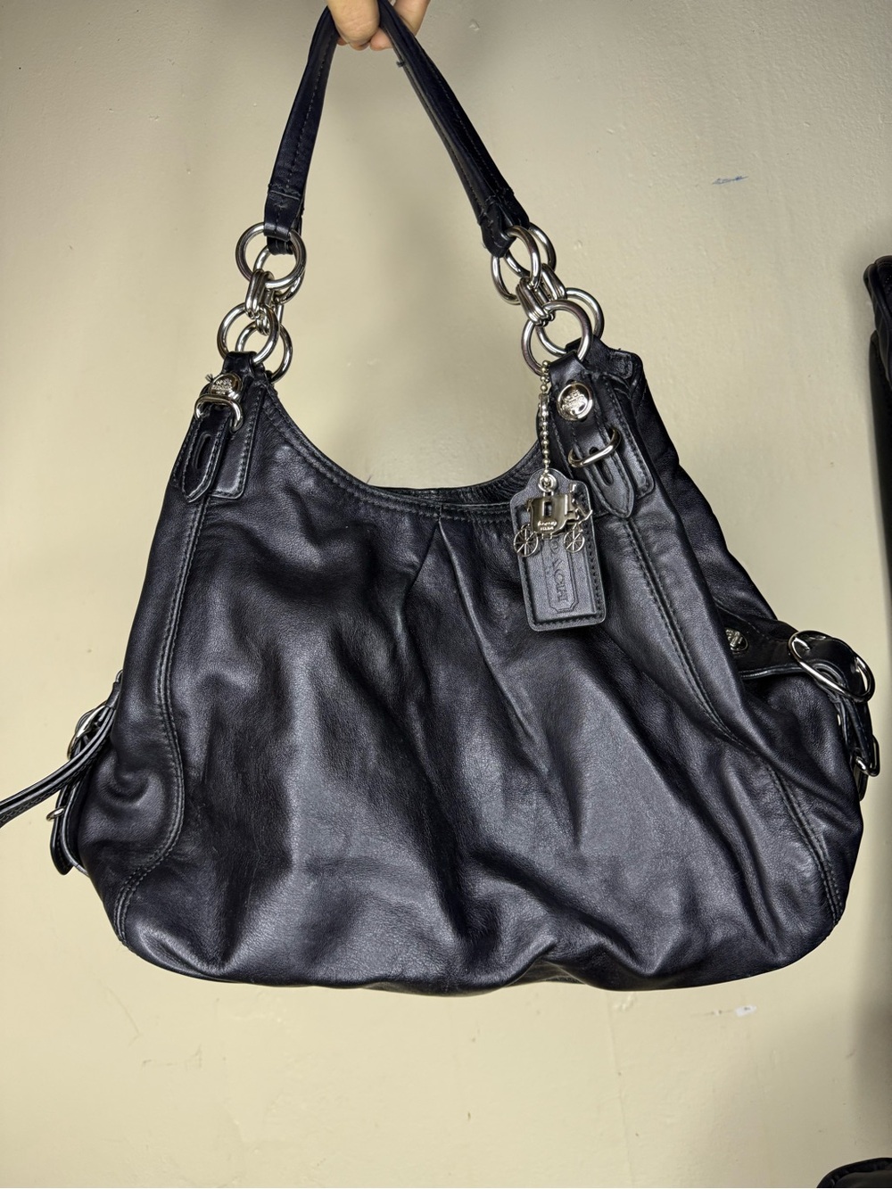 Coach Madison Maggie Shoulder Bag with Silver Hardware